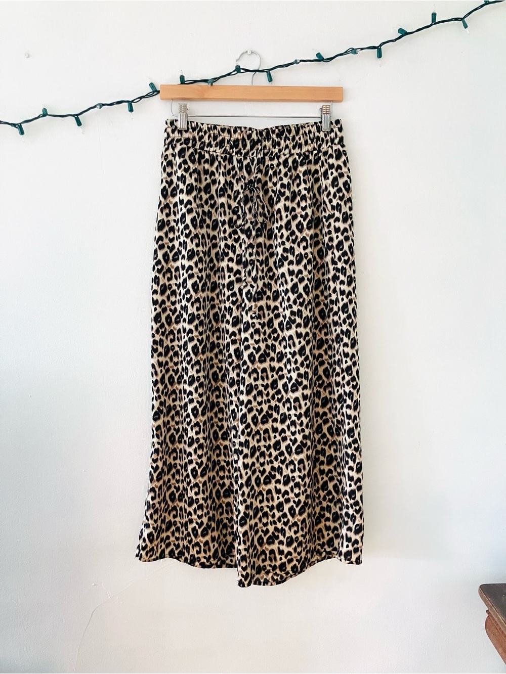 Vintage Elastic Leopard Print Pants